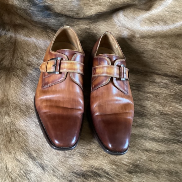 MAGNANNI Marco II Monk Fine Leather Loafers Made In Spain - Picture 3 of 12